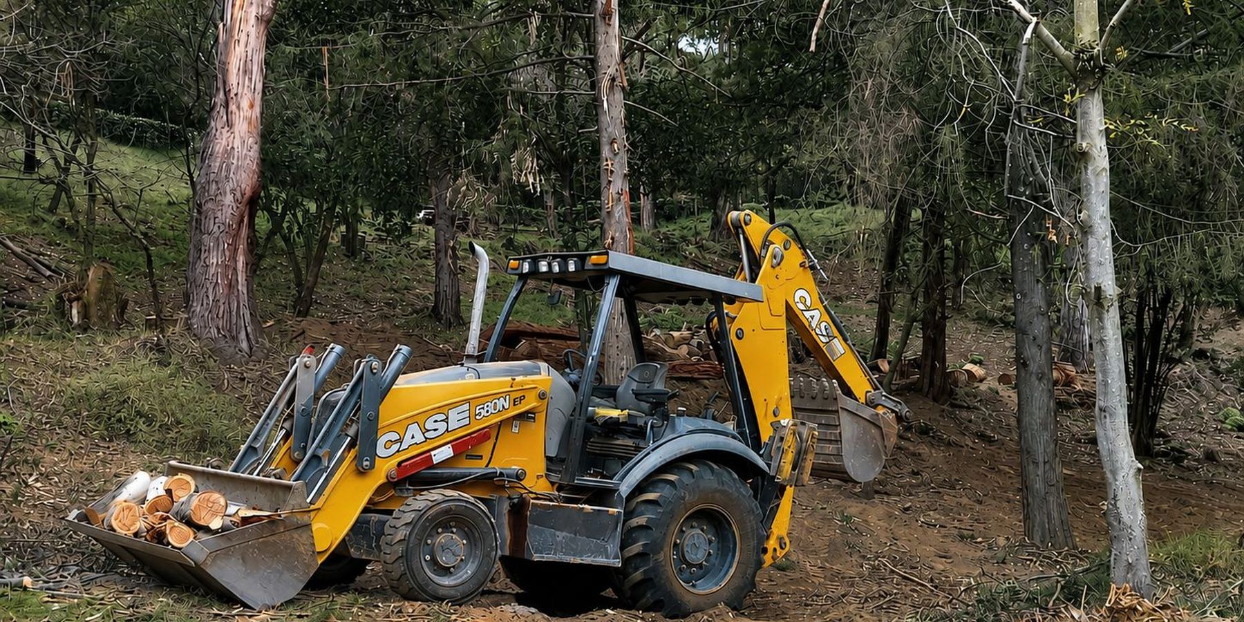 Retroexcavadora CASE en desmonte — GRUPO REMAQCUE