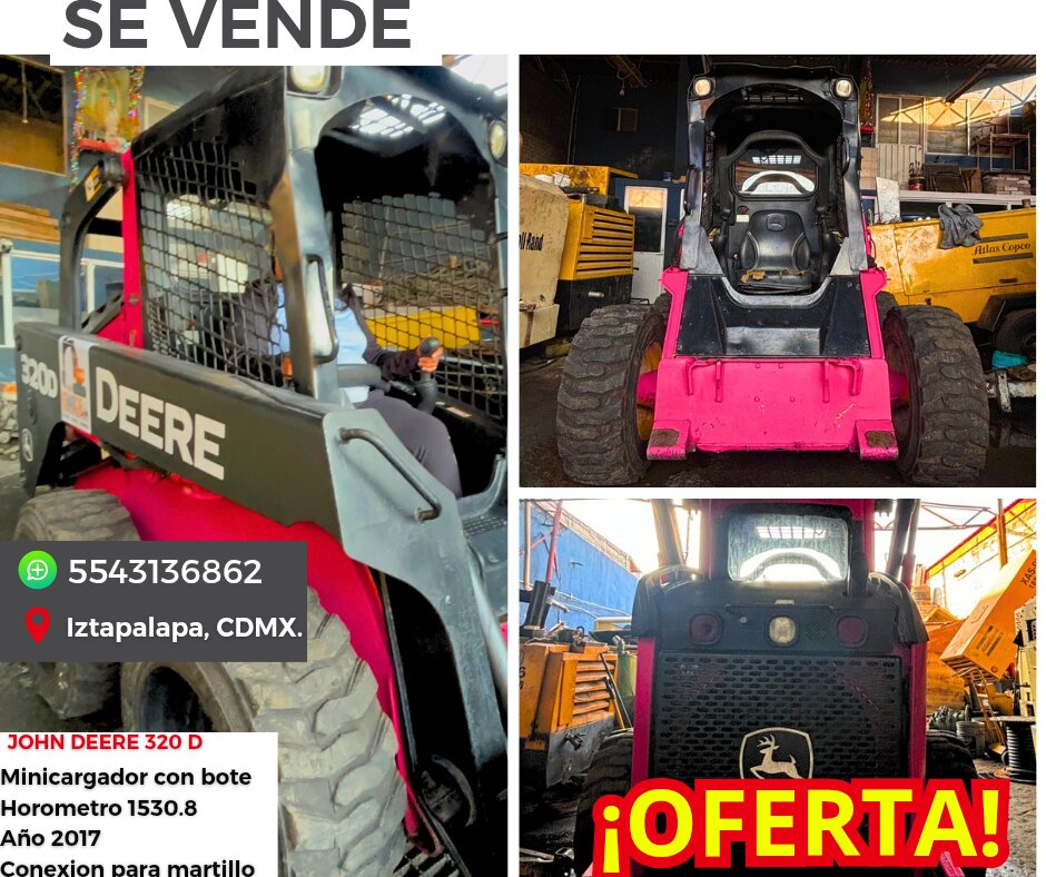 Renta de minicargador john deere 320d en CDMX — Grupo Remaqcue