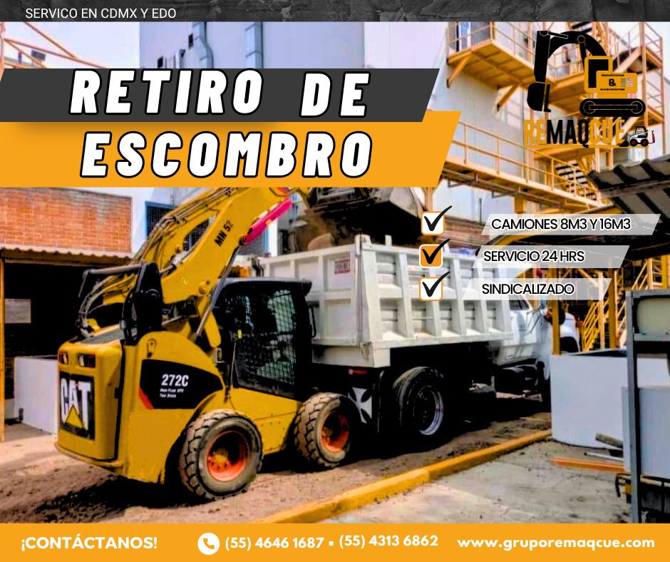 Renta de retiro de escombro / acarreos en CDMX — Grupo Remaqcue